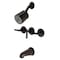 Kingston Brass KBX8135CML Three-Handle Tub and Shower Faucet, Oil Rubbed Bronze KBX8135CML - alternate 1